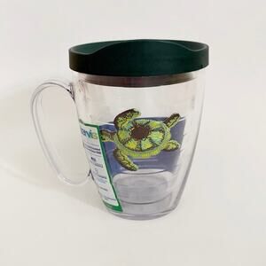 Tervis Sea Turtle Tumbler Mug Lid NWT Green